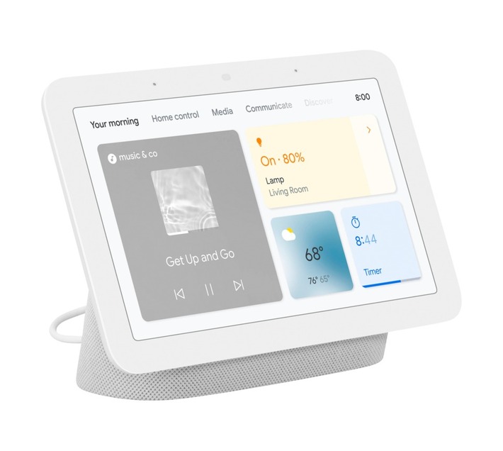 Google 2nd Generation Nest Hub Smart Speaker Chalk Builders