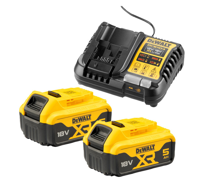 DeWalt XR 18 V Li-Ion Batteries and Charger (2 Batteries