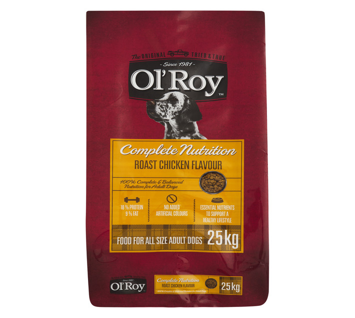 Ol' Roy Dog Food Roast Chicken Flavour Dry Dog Food 25 kg