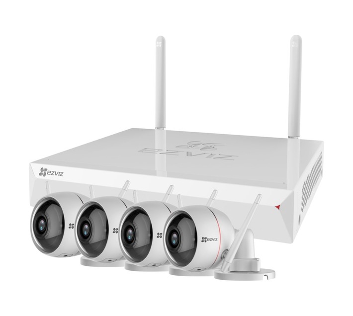 Ezviz Wi-Fi Wireless Channel CCTV System White Builders