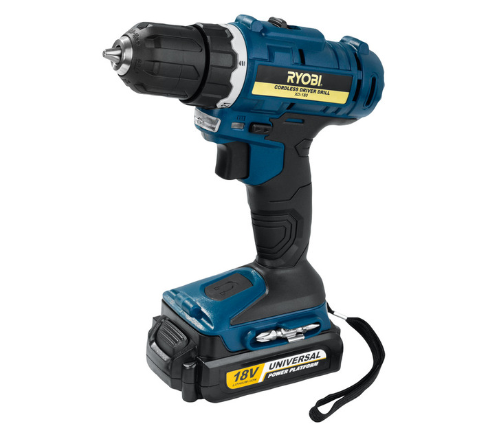 Buy Ryobi 18V Li-ion Starter Kit Driver Drill 10mm (Includes Battery and  Charger)